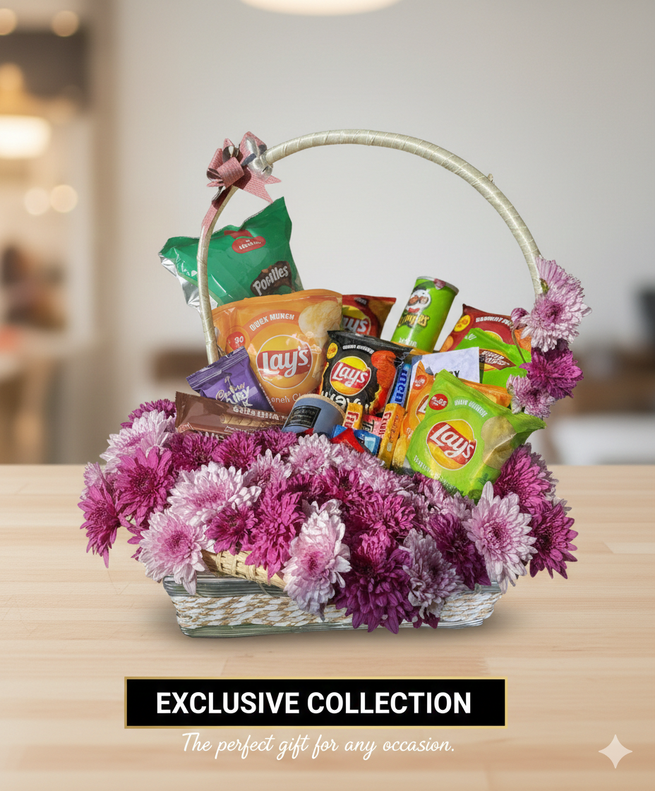 Ramadan Delight Floral & Snack Basket