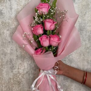 Blushing Grace Pink Rose Bouquet