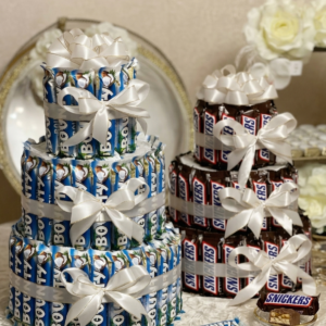 The Twin Premium Bounty & Snickers 3-Tier Towers