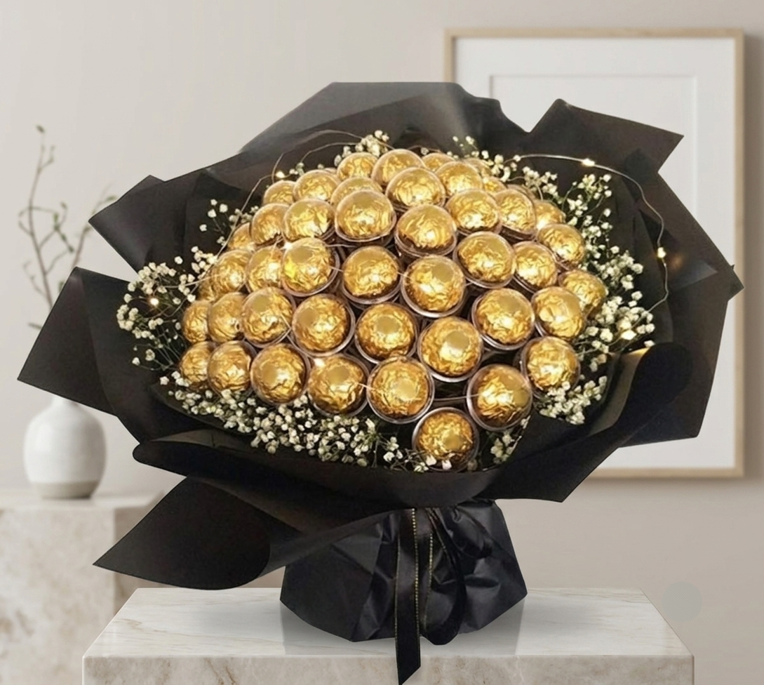 Golden Glow Chocolate Bouquet