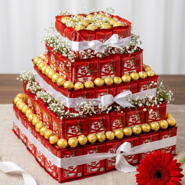 The Grand 4-Tier KitKat & Rocher Celebration Tower